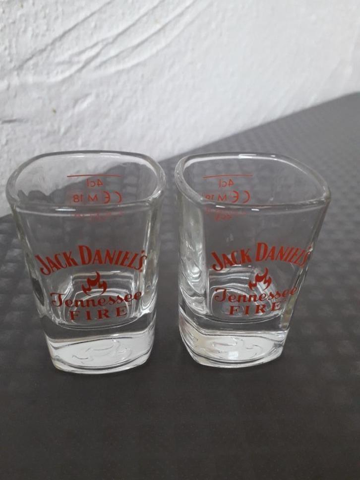Jack Daniels Tennessee Fire, Verzamelen, Glas en Drinkglazen, Zo goed als nieuw, Borrel- of Shotglas, Ophalen of Verzenden