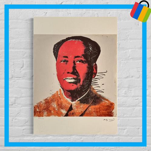 🟢 ANDY WARHOL Mao signé - avec certificat -, Antiquités & Art, Art | Lithographies & Sérigraphies, Enlèvement ou Envoi