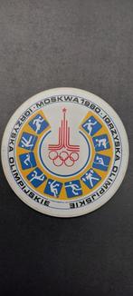 Sticker autocollant Olympische spelen 1980 Moskou vintage, Gebruikt, Ophalen of Verzenden