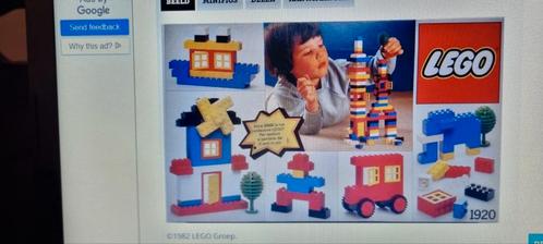 Lego1920 basispakket vanaf 3 jaar(vintage)+14 blokken, Enfants & Bébés, Jouets | Duplo & Lego, Comme neuf, Lego, Enlèvement ou Envoi