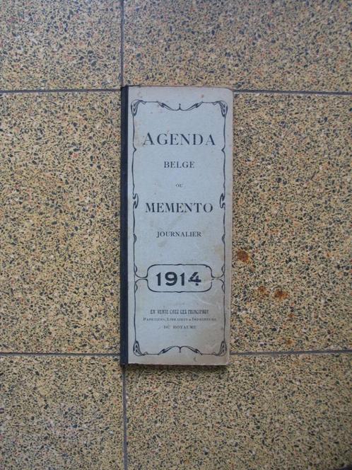 Agenda 1914 Eerste Wereldoorlog Guerre Leger Armée Schrift, Boeken, Oorlog en Militair, Gelezen, Algemeen, Voor 1940, Verzenden