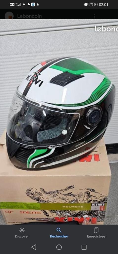 kiwi k700ci Italie full carbone, Motos, Vêtements | Casques de moto, L, Enlèvement ou Envoi