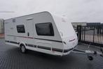 Nieuwe 6pers.Dethleffs met 2p bed, stapelbed, treinzit, Caravans en Kamperen, Hordeur, Dwars-stapelbed, Bedrijf, Treinzit