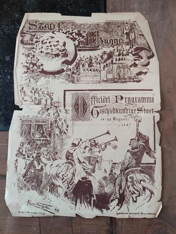 Programma geschiedkundige stoet Brugge 1887 beschikbaar voor biedingen