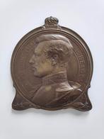 Plaque décorative en bronze Albert 1er, Autres types, Utilisé, Enlèvement ou Envoi