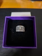 Ring 18k witgoud met 112 kleine en 1 grote diamant, Handtassen en Accessoires, Ringen, Ophalen