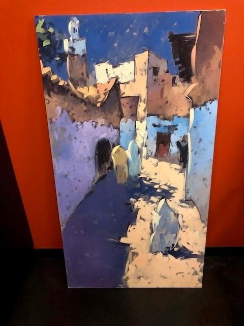2 X schilderij van Najim Abdelkader - Marrakech 2018, Antiek en Kunst, Kunst | Schilderijen | Klassiek, Ophalen