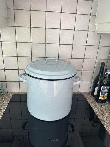 Heel grote email kookpot Vintage, Enlèvement, Utilisé, Autres matériaux, Casserole ou Cocotte-minute