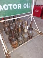 Bouteilles à huile avec support | Esso Mobil Texaco, Enlèvement, Utilisé, Voitures