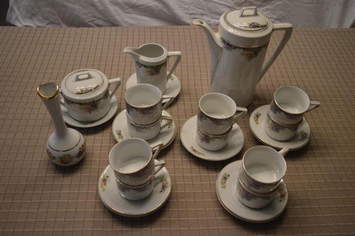 Complete set vintage koffieservies, Antiek en Kunst, Antiek | Porselein, Ophalen