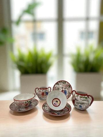 Antiek Japans servies van fijn porselein - jaren 40 beschikbaar voor biedingen