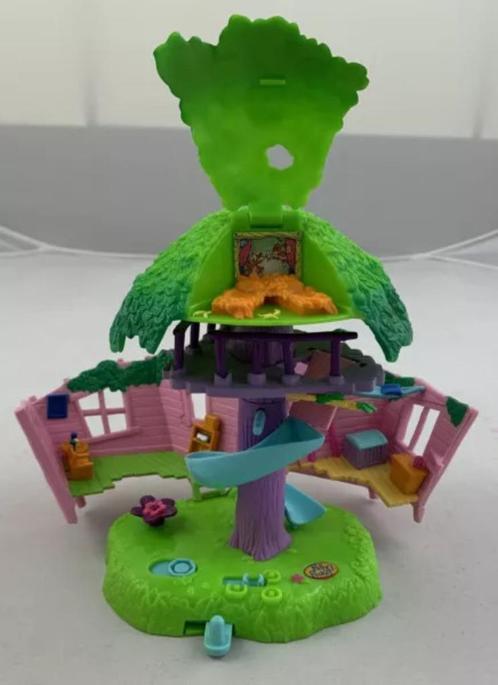 Polly Pocket Jungle Pets Tree House Playset Set Vintage Matt, Verzamelen, Poppetjes en Figuurtjes, Zo goed als nieuw, Verzenden