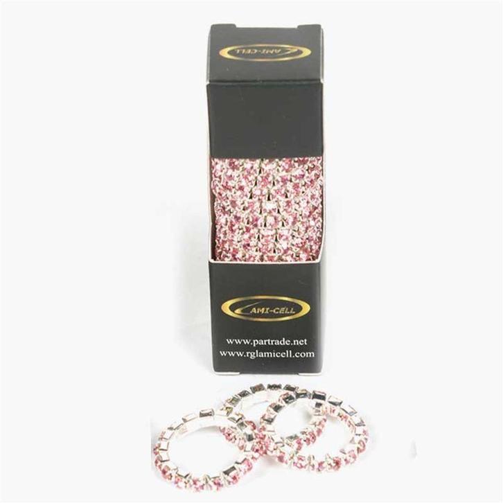 Vlechtelastiekjes met diamantjes Roze - Paardenelastiekjes, Dieren en Toebehoren, Paarden en Pony's | Verzorgingsproducten, Nieuw