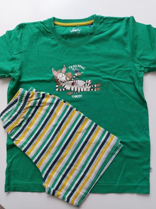 WOODY - pyjama korte broek ZEBRA - 8j - 12 euro, Kinderen en Baby's, Kinderkleding | Maat 128, Zo goed als nieuw, Jongen of Meisje