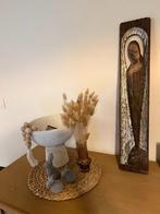 Sculptures sur bois religieuses vintage, style Art déco, sig, Antiquités & Art, Curiosités & Brocante, Enlèvement ou Envoi