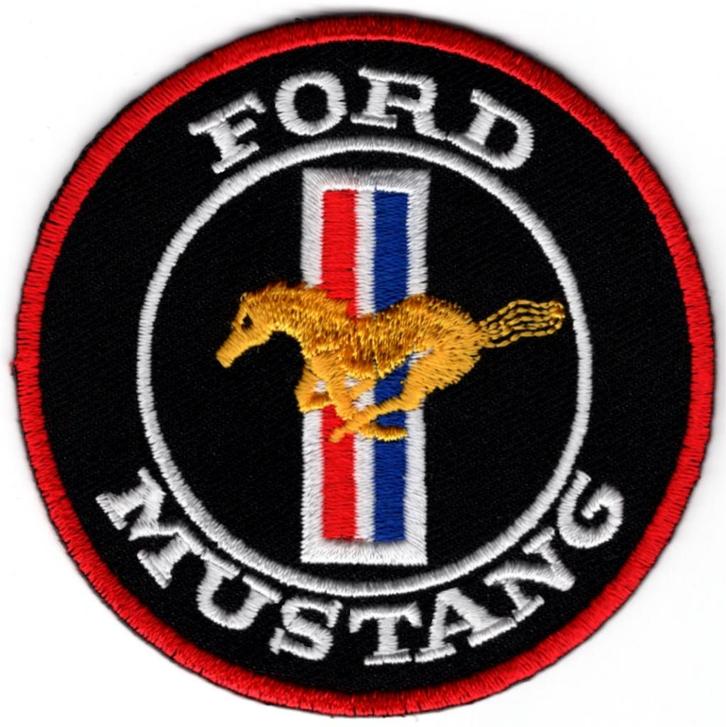 Ford Mustang stoffen opstrijk patch embleem #5, Collections, Marques automobiles, Motos & Formules 1, Neuf, Voitures, Envoi