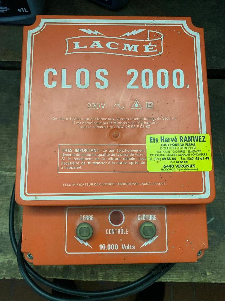 Electrificateur cloture Lacmé 2000, Dieren en Toebehoren, Stalling en Weidegang, Opfok, Stalling, Weidegang, Accessoires