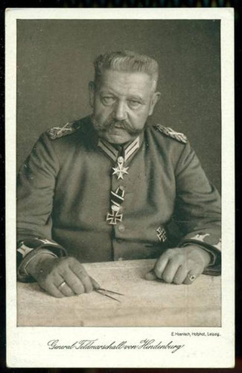 WW I  Authentic PC 'Generalfeldmarschall von Hindenburg', Verzamelen, Postkaarten | Themakaarten, Ongelopen, Politiek en Historie