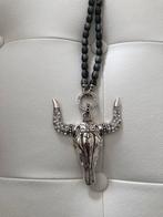 Collier argenté tête de buffle, Enlèvement, Neuf, Argent, Argent