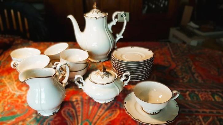 27 Delig Vintage Koffieservies (voor 12 pers), Antiek en Kunst, Antiek | Servies compleet, Ophalen
