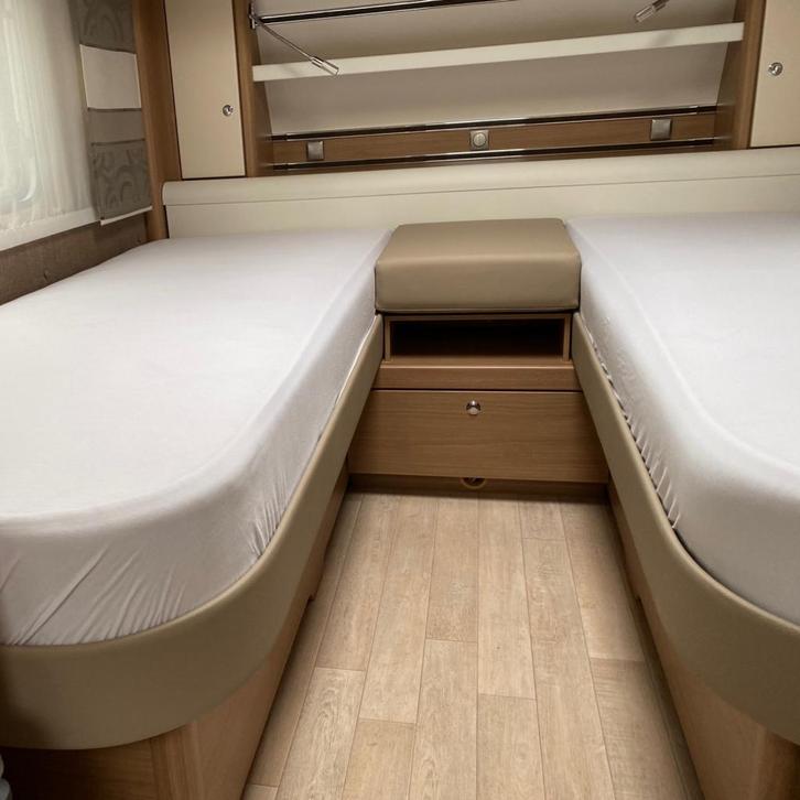 Enkele bedden indeling 2 delig, jersey hoeslakenset Wit, Caravans en Kamperen, Caravanaccessoires