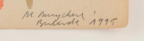 Originele aquarel van Berlinde De Bruyckere, Antiek en Kunst, Kunst | Tekeningen en Fotografie, Ophalen