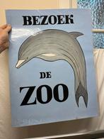 Handgeschilderde reclame poster ZOO Antwerpen, Ophalen of Verzenden