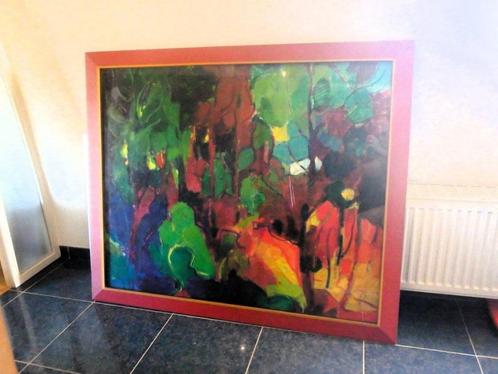 Vue abstraite de la forêt - Willem Janssen (né en 1950, Stei, Antiquités & Art, Art | Peinture | Classique, Enlèvement