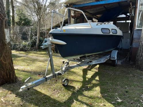 Kajuitzeilboot Klepper Fam 540 met trailer en motor, Watersport en Boten, Kajuitzeilboten en Zeiljachten, Zo goed als nieuw, Ophalen