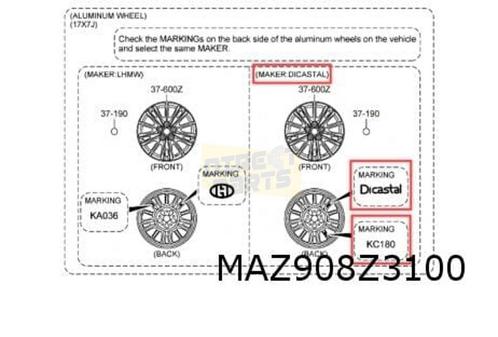 Mazda CX-5 velg alu. 7J x 17" (5/17-10/21) Origineel! 9965A4, Auto-onderdelen, Banden en Velgen, Band(en), 17 inch, Personenwagen