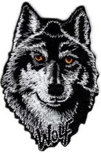 Wolf stoffen opstrijk patch embleem #6, Collections, Collections Autre, Envoi, Neuf