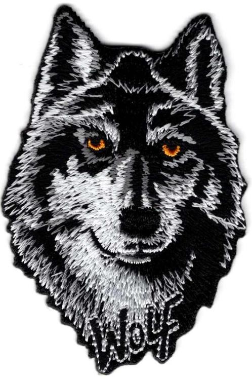 Wolf stoffen opstrijk patch embleem #6, Collections, Collections Autre, Neuf, Envoi
