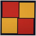 Amedee Cortier - zeefdruk - abstracte compositie, Ophalen