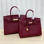 Hermes Birkin Bag Leather Leer Calf Kelly zwart rood bruin, Handtassen en Accessoires, Verzenden, Nieuw, Oranje, Handtas