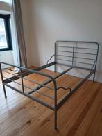 Bed 140x200cm Logga metallic Ikea grijs zonder matras, Grijs