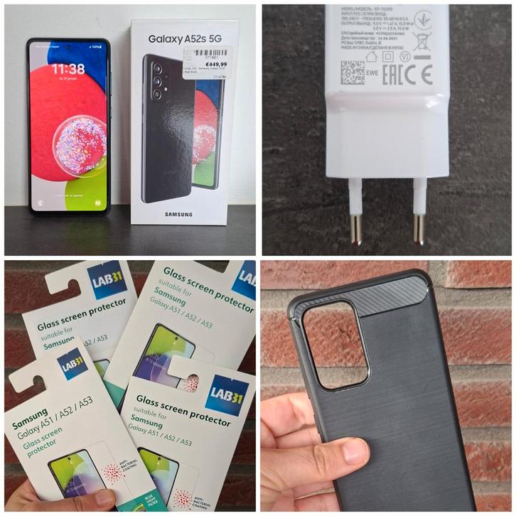 Samsung Galaxy A52S - 128 GB (Incl 4x screenpr/backcover), Télécoms, Téléphonie mobile | Housses, Coques & Façades | Samsung, Enlèvement