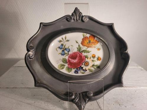 Schwarzenhammer porcelaine et étain 1920 motif floral, Antiquités & Art, Antiquités | Étain, Enlèvement ou Envoi