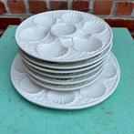 Vintage borden en schaal voor oesters - Longchamp France, Ophalen of Verzenden