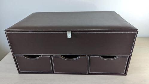Kunstlederen kist, Huis en Inrichting, Woonaccessoires | Kisten, Minder dan 50 cm, Minder dan 50 cm, 50 tot 100 cm, Ophalen of Verzenden
