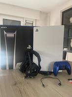 Ps5 digital edition met controller en headset, Games en Spelcomputers, Ophalen, Gebruikt, Playstation 5 Digital