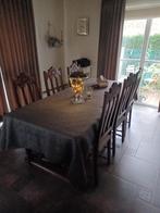 6 EIKEN STOELEN, Ophalen, Gebruikt, Bruin, Klassiek