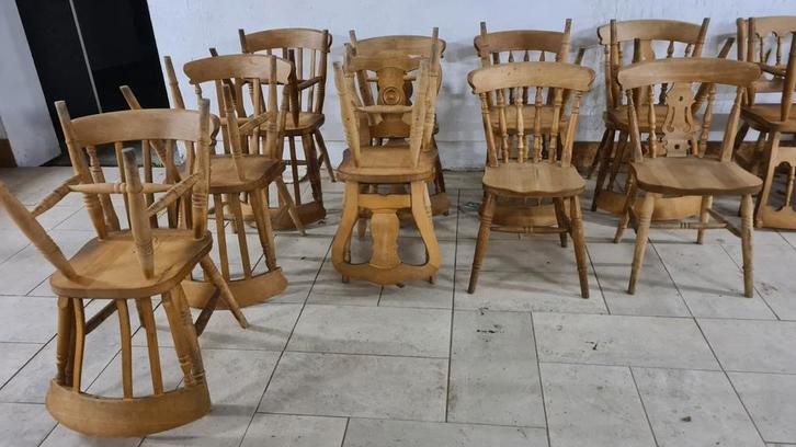 Zware houten stoelen, Huis en Inrichting, Stoelen, Gebruikt, Ophalen