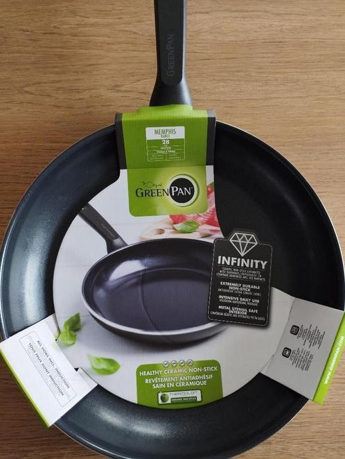 Nieuwe braadpan Memphis Greenpan Infinity 28 cm, Huis en Inrichting, Keuken | Potten en Pannen, Nieuw, Koekenpan of Braadpan, Overige materialen