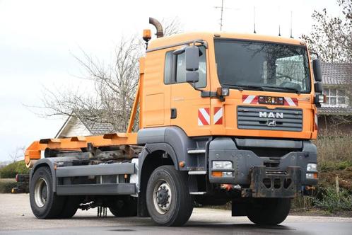 MAN TGA 18.350 4X4 BL HAAKARM/HOOKLIFT/ABROLLER!KOMMUNAL!, Auto's, Vrachtwagens, Bedrijf, Te koop, 4x4, ABS, Airconditioning, Cruise Control