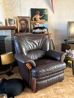 Lederen fauteuil - éénzit zetel, Ophalen, Gebruikt