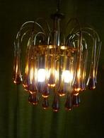 Vintage Niederau Murano Amber teardrop luchter, Ophalen, Gebruikt, 50 tot 75 cm, Vintage