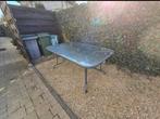 Glazen tuintafel + 4 stoelen, Ophalen, 4 zitplaatsen, Gebruikt, Tuinset