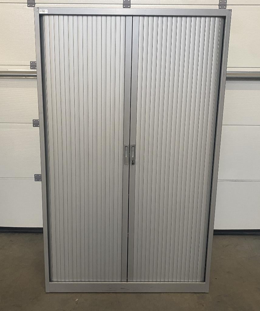 (7) Metalen grijze rolluikkasten met legplanken, Zakelijke goederen, Kantoor en Winkelinrichting | Magazijn, Stelling en Opslag