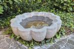 Massieve Watertafel in Blauwe Natuursteen diameter 80 cm, Tuin en Terras, Ophalen, Zo goed als nieuw, Hardsteen, Waterornament