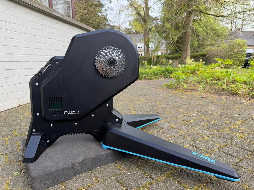 Smart trainer Garmin TACX Flux 2 + Alle accessoires, Sport en Fitness, Wielrennen, Zo goed als nieuw, Ophalen